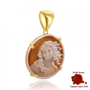 Botticelli Venus Gold Pendant Cameo