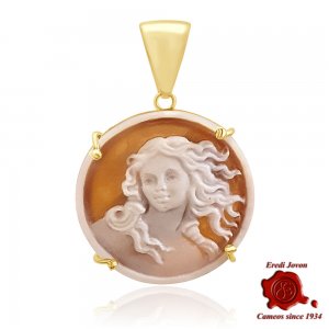Botticelli Venus Gold Pendant Cameo 2