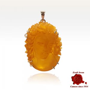 Antique Amber Stone Cameo