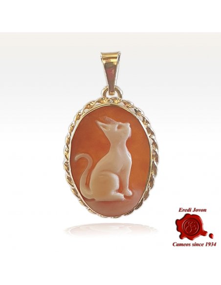 Cammeo Tradizionale Gatto Oro