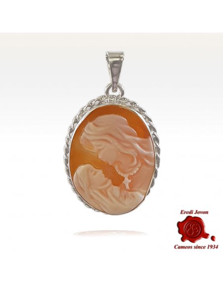 Holy Virgin Traditional Cameo Silver