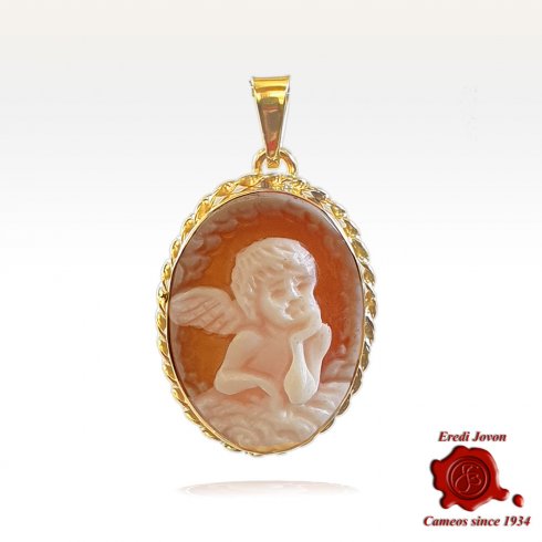 Traditional Angel Cameo in Gold Traditional Angel Cameo in Gold