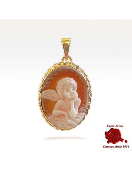 Traditional Angel Cameo in Gold Traditional Angel Cameo in Gold