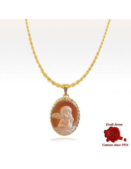 Guardian Angel Cameo in Gold Guardian Angel Cameo in Gold