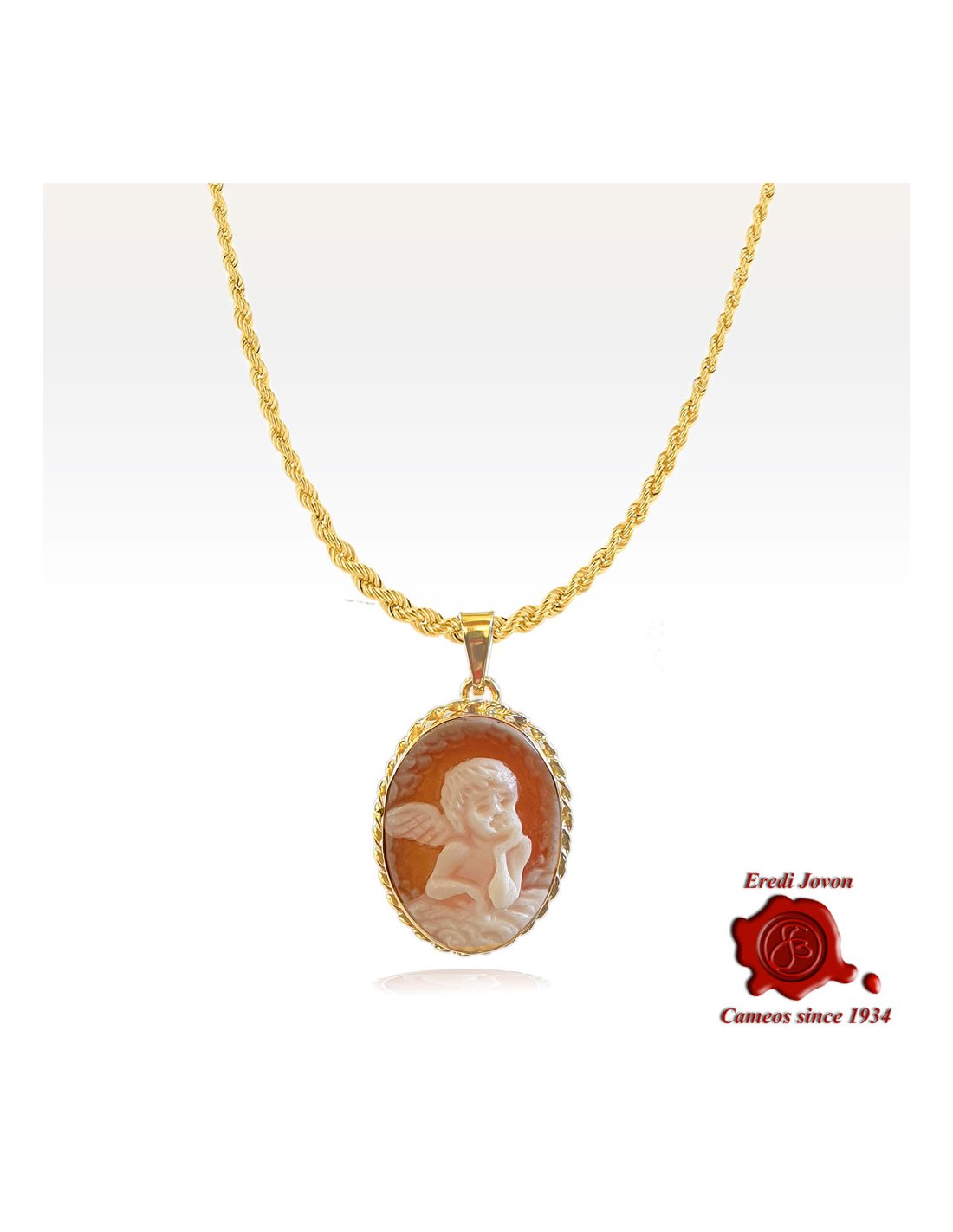 Guardian Angel Cameo in Gold Guardian Angel Cameo in Gold