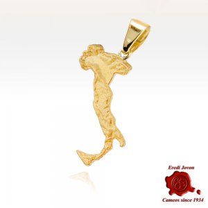 Italy Boot Charm Pendant Gold 2