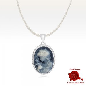 Blue Cameo Necklace 2