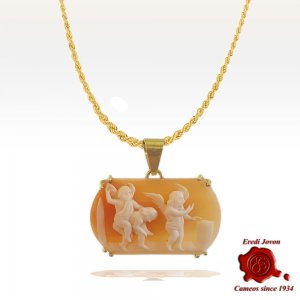 Ancient Gold Cameo Pendant With Playing Putti 2