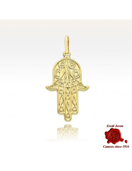Hand of Fatima Hamsa Gold Charm