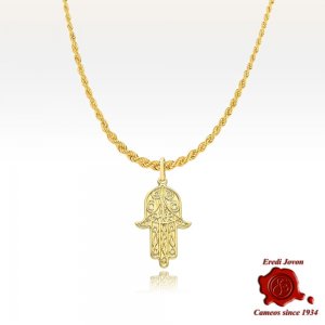 Mano di Fatima Ciondolo Oro 2