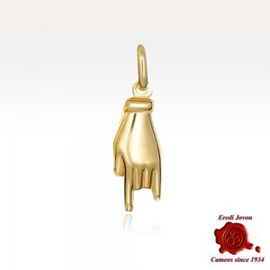 Mano Cornuta Charm Argento Dorato | Collana Inclusa 2