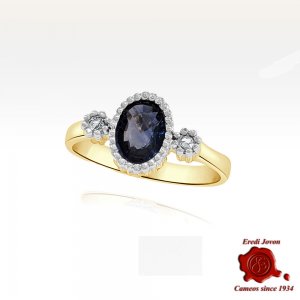 Vintage Ring Sapphires and Diamonds