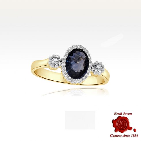 Vintage Ring Sapphires and Diamonds