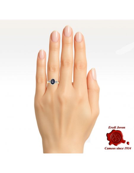 Vintage Ring Sapphires and Diamonds