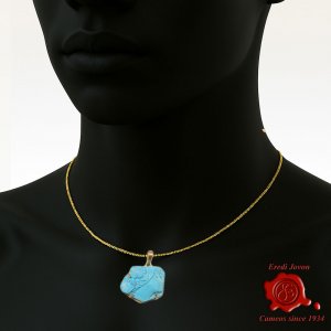 Turquoise Stone Cameo Antique 2