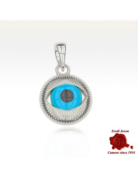 Silver Nazar Eye Amulet
