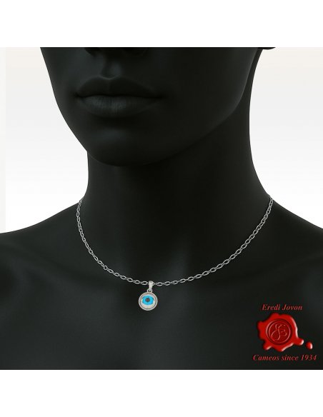 Silver Nazar Eye Amulet