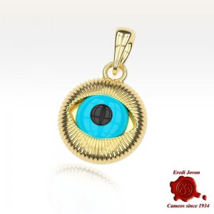 Amuleto Occhio Nazar Argento Dorato 2