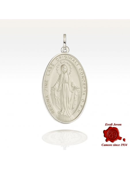 Miraculous Medal Lady of Graces Silver