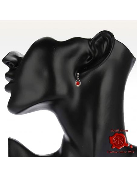 Orecchini Vintage Corallo Rosso