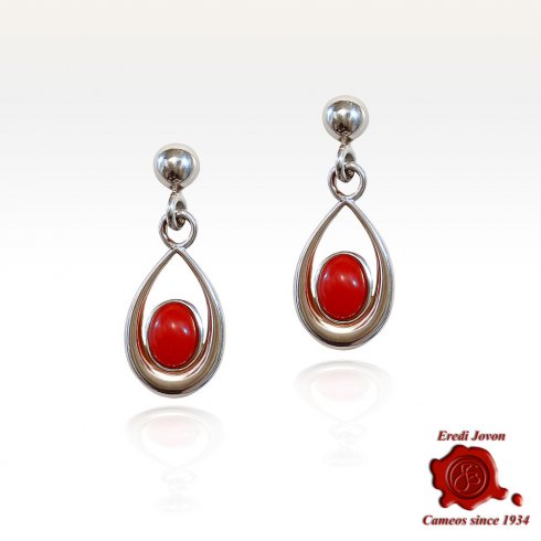 Orecchini Vintage Corallo Rosso