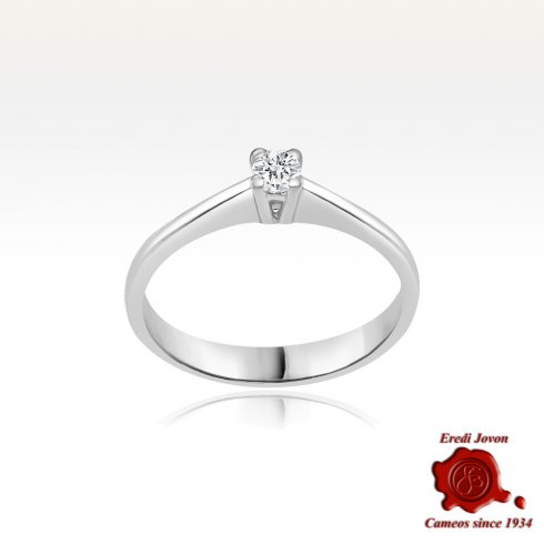 Iris Ring in White Gold and Diamonds