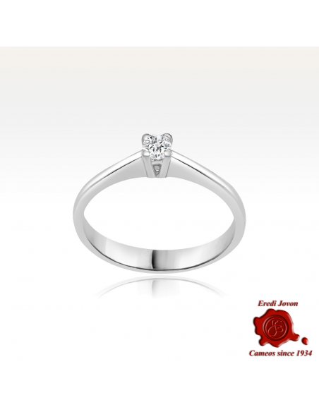 Iris Ring in White Gold and Diamonds