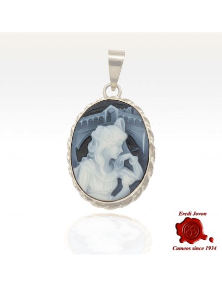 Rialto Dream Agate Cameo Pendant