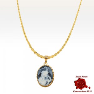 Gold Rialto Dream Agate Cameo Pendant 2