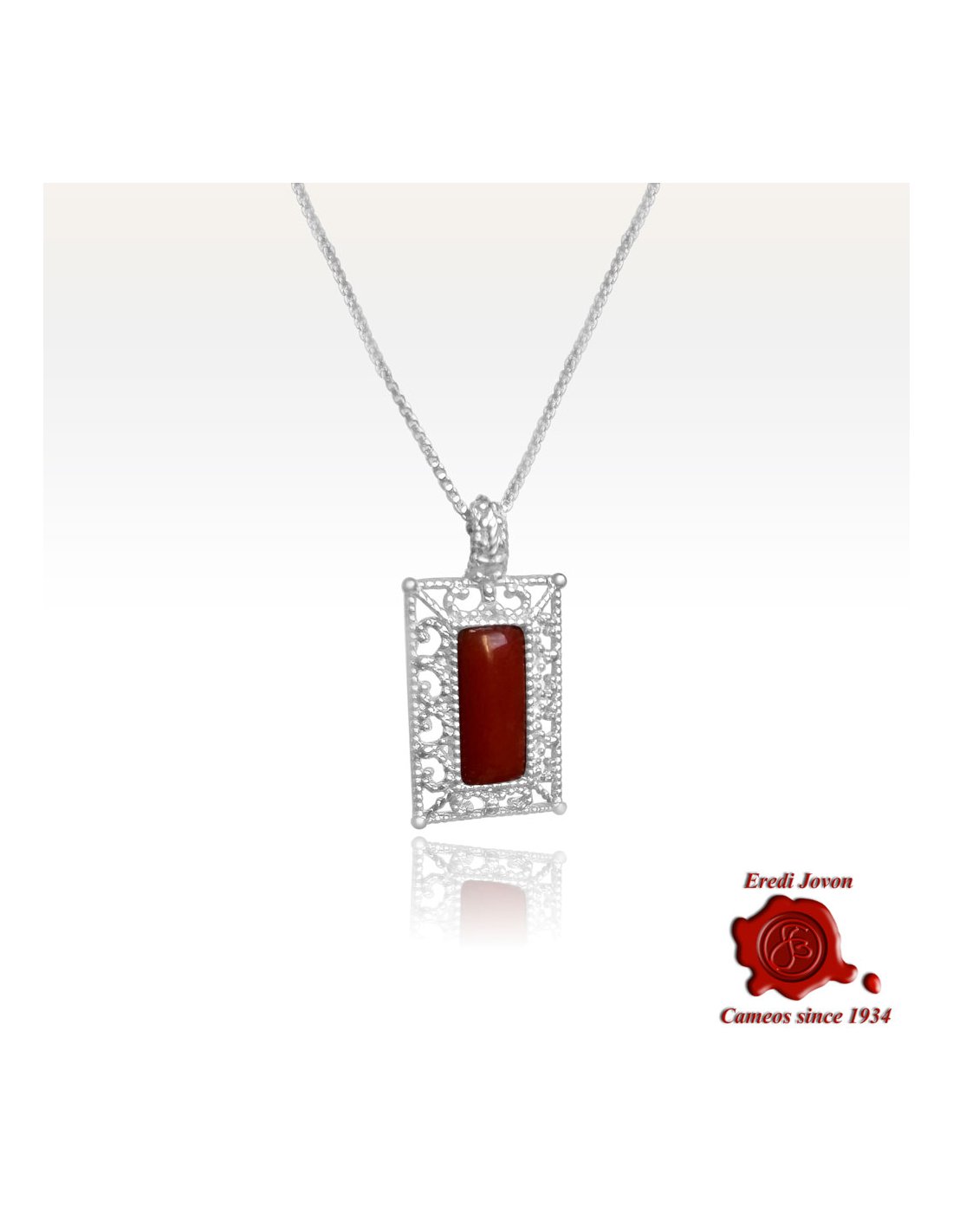 Ciondolo Corallo Rosso Filigrana Argento Ciondolo Corallo Rosso Filigrana Argento