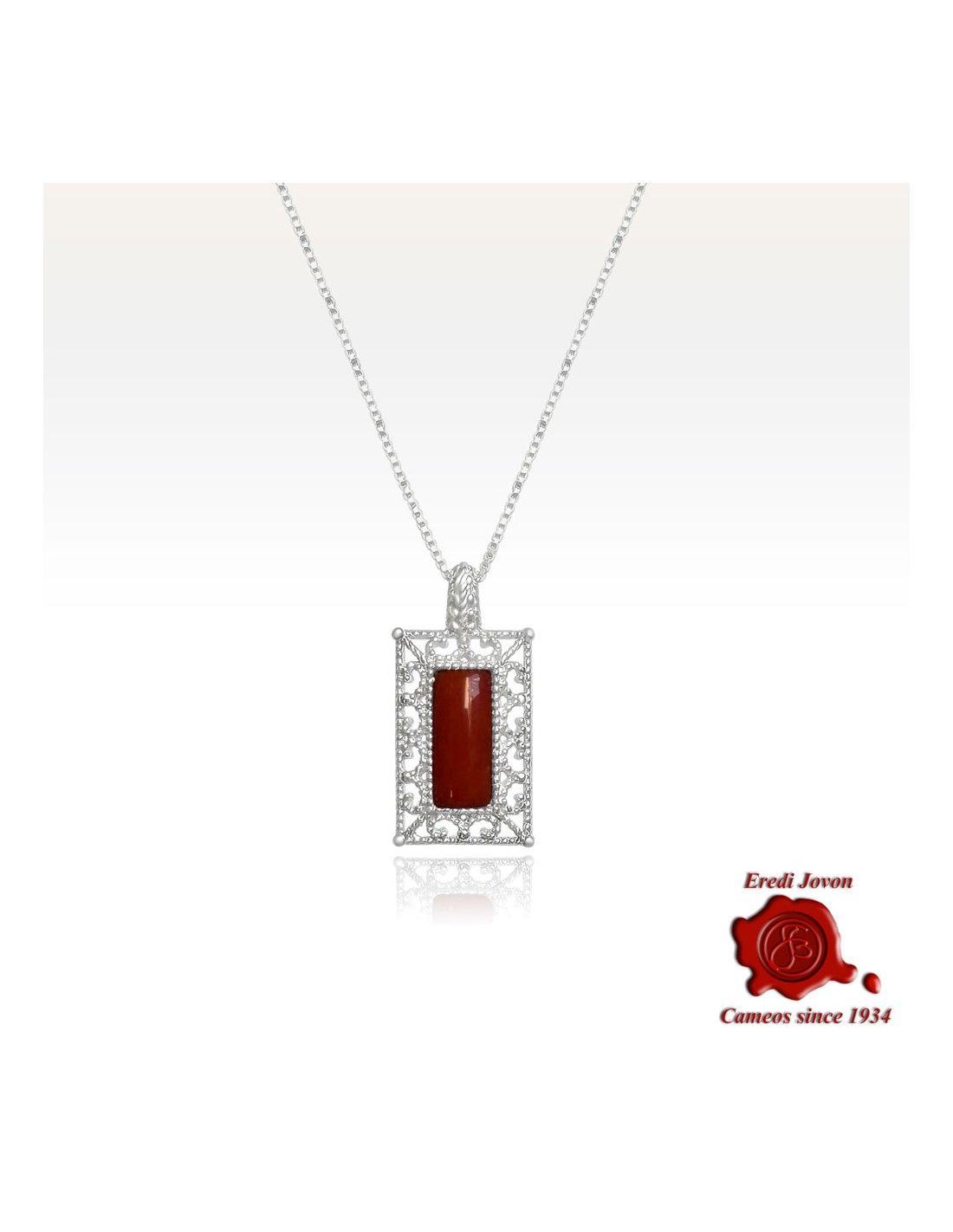 Ciondolo Corallo Rosso Filigrana Argento Ciondolo Corallo Rosso Filigrana Argento