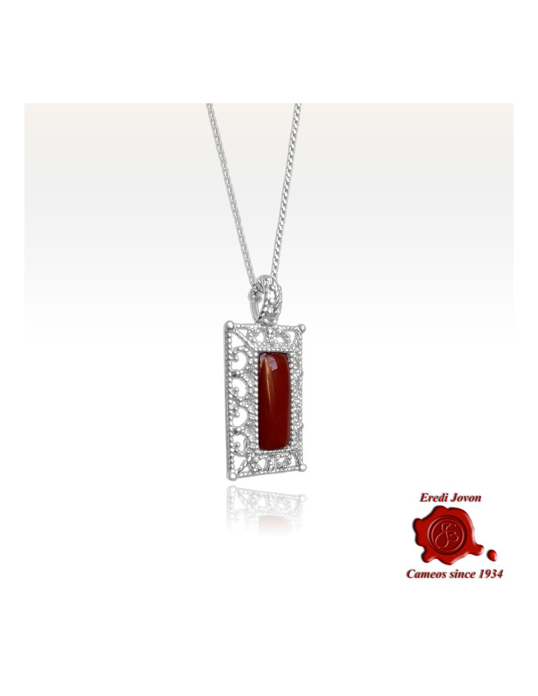 Ciondolo Corallo Rosso Filigrana Argento Ciondolo Corallo Rosso Filigrana Argento