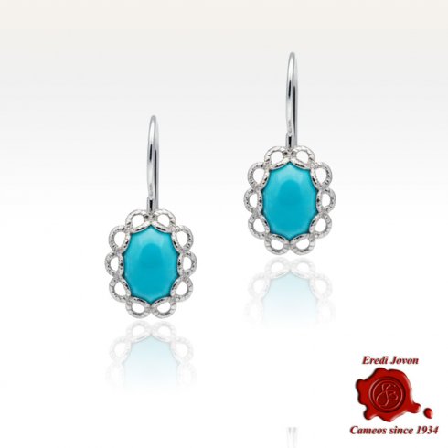Dangle Turquoise Silver Earrings