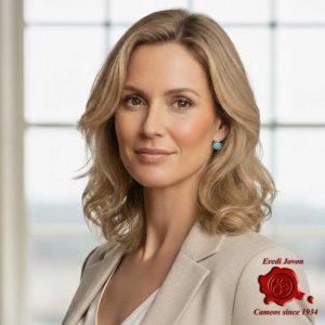 Square Dangle Turquoise Silver Earrings 2