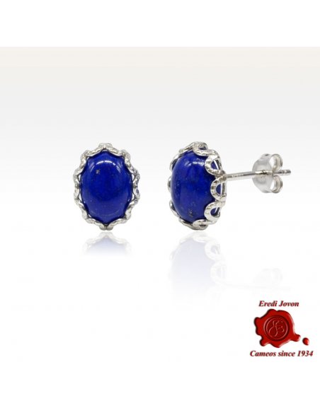 Orecchini Lapis Lazuli Argento a Lobo Orecchini Lapis Lazuli Argento a Lobo