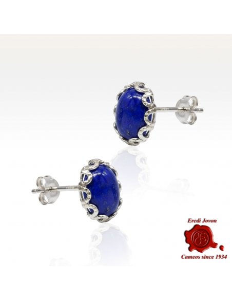 Stud Lapis Earrings Silver Every Day