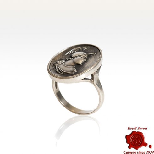 Mercury Signet Ring Silver