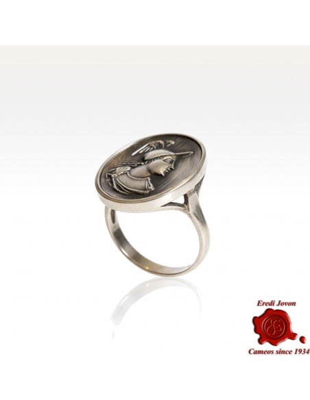 Mercury Signet Ring Silver