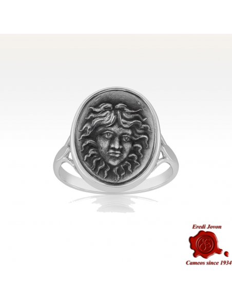 Medusa Signet Ring Silver