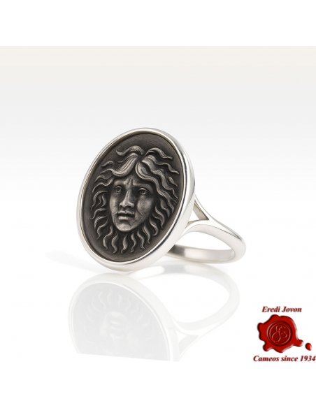 Medusa Signet Ring Silver