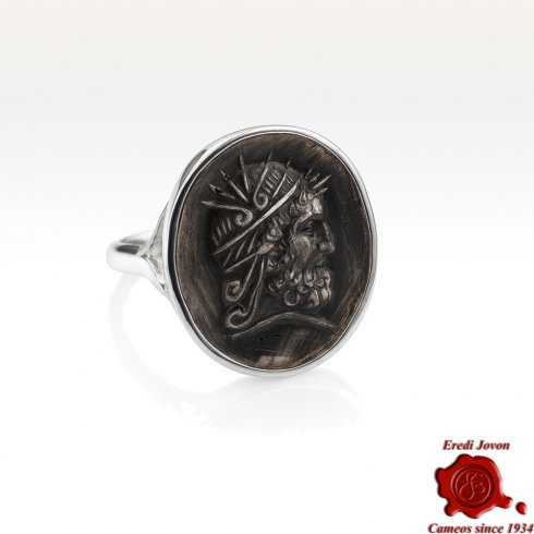 Ercole Anello Sigillo Argento