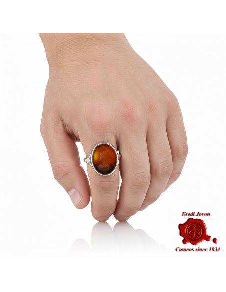 Vintage Cornelian Mercury Signet Ring Gold