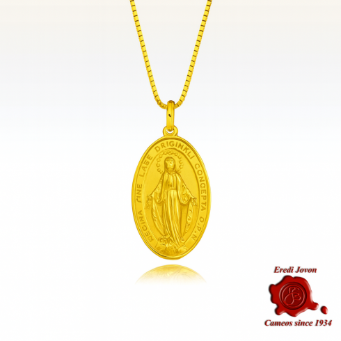 Medaglia Madonna Miracolosa Dorata