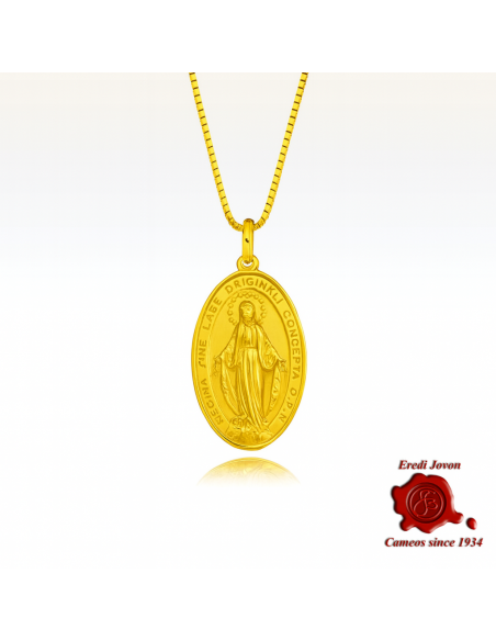 Medaglia Madonna Miracolosa Dorata