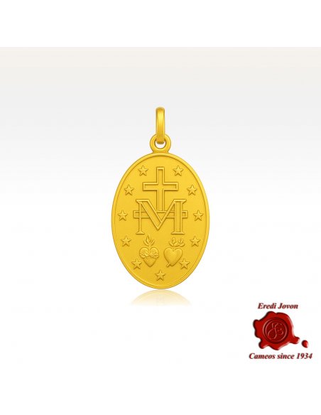 Medaglia Madonna Miracolosa Dorata