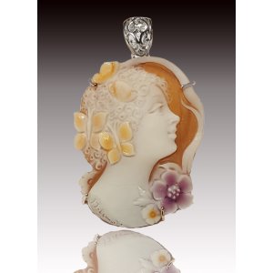 Cameo Face Enamel Silver Sfioccato 2