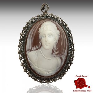 Sardonica Filigree Cameo Silver