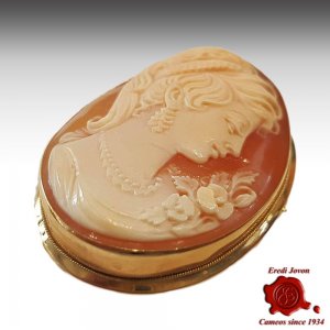Antique Cameo Brooch Pendant Gold 2