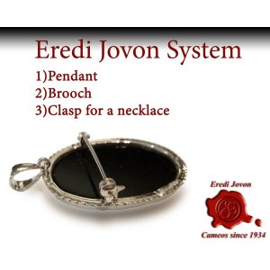 Mother and Child blue cameo brooch and pendant 2