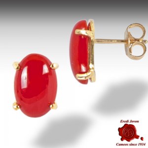 Corallo Rosso Orecchino Oro Griffe 2